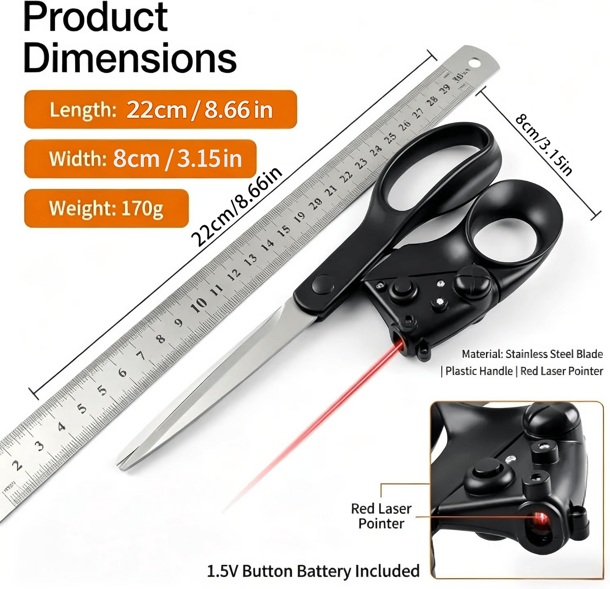 ✂️Laser Guided Scissors for Fabric Cutting
