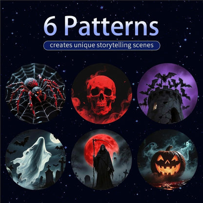 😱Halloween Projector Light – 6 Spooky Projection Patterns