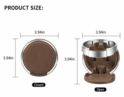 Universal Foldable Car Cup Holder with Storage Hook | Space-Saving Door Mount Organizer
