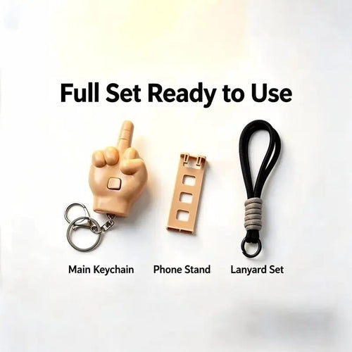 🎁🖕 Retractable Middle Finger Prank Pendant