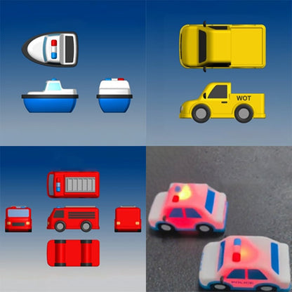 Emergency Cars Light Up Bath Toys