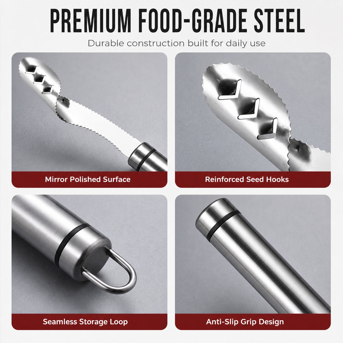 🌶️Stainless Steel Pepper Corer | Kitchen Vegetable Seed Remover Tool