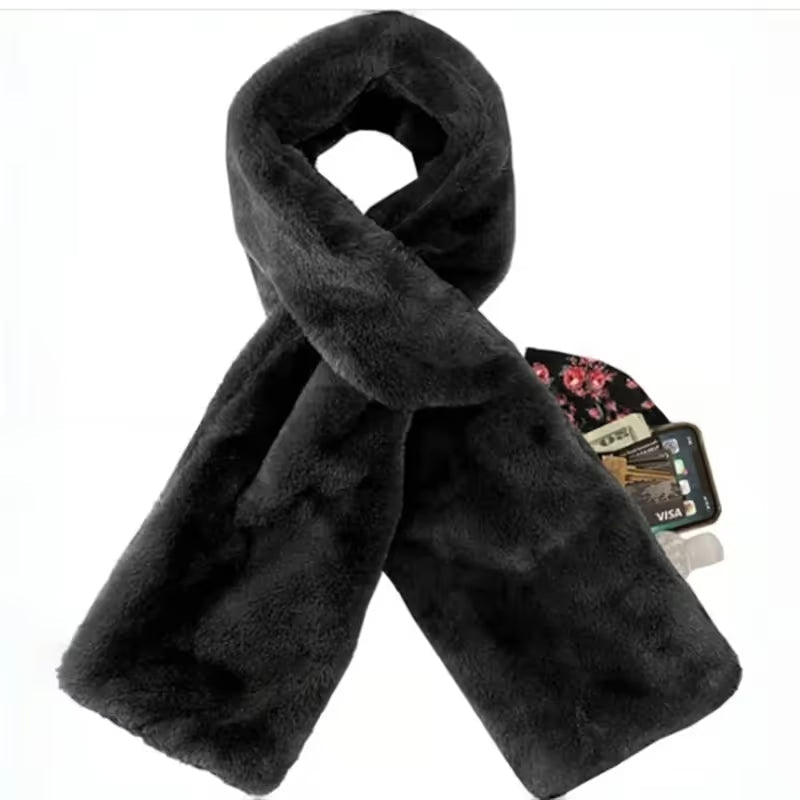 🎉50K+ SOLD!🎁Cozy Scarf with Hidden Pocket – Warm, Soft & Secure Zipper🧣