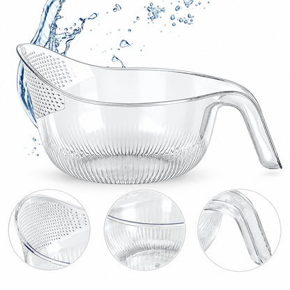 Easy-Pour Rice Washer & Multi-Food Strainer Bowl