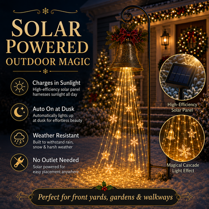 🎄🔔Christmas Bell Cascade Solar Yard Light✨