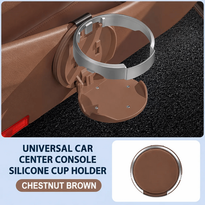 Universal Foldable Car Cup Holder with Storage Hook | Space-Saving Door Mount Organizer