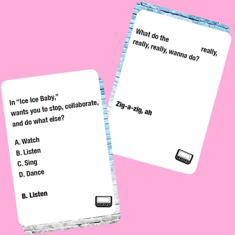 Lyrics Pop Quiz Pop Quiz 90s & 2000s Edition Music Trivia Game