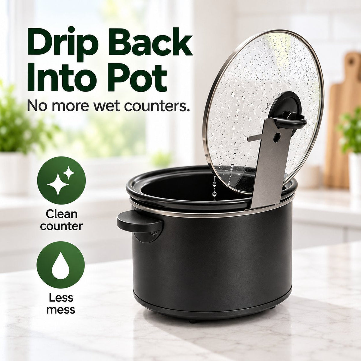 🍳Multifunctional Anti-Slip Cooker Lid Stand - Space-Saving Kitchen Counter Organizer