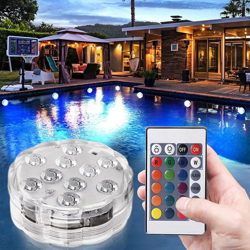 📢📢BIG SALE !!⏰Submersible Waterproof Remote Control LED Lights for Pool