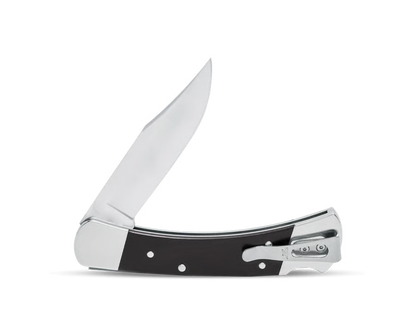 Classic Folding Hunting Knife Collection: 420HC & MagnaCut Steel Blades with Genuine Ebony & Brass/Nickel Silver Handles