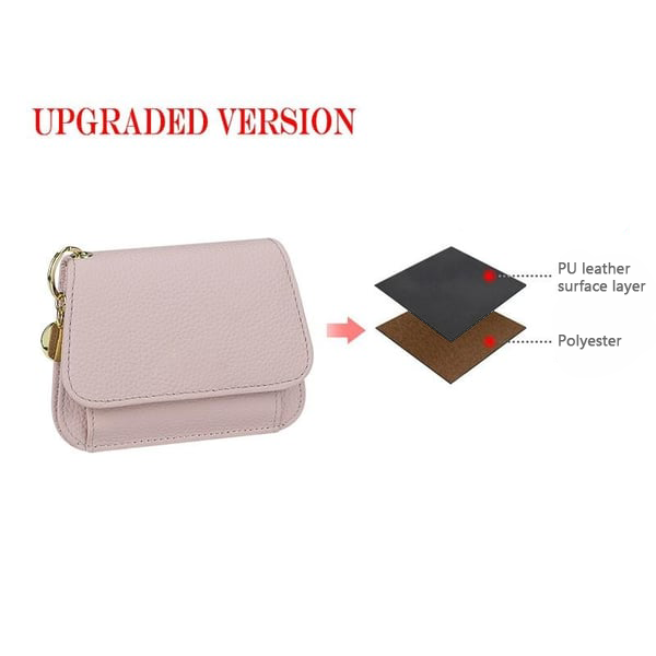 Women's Elegant Minimalist Short Slim Wallet All-match Trendy Mini 3 Bifold Purse Blocking Card Holder Money Clip ID Window Compact Coin Purse Ideal Gift