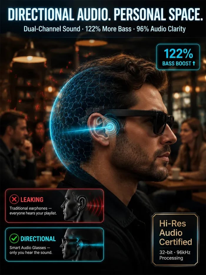 Smart Bluetooth glasses with AI