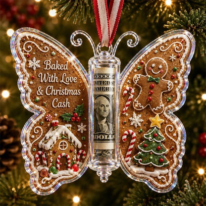 🦋💵 Christmas gift with butterfly decoration – Money holder for Christmas as a memento 🎄✨