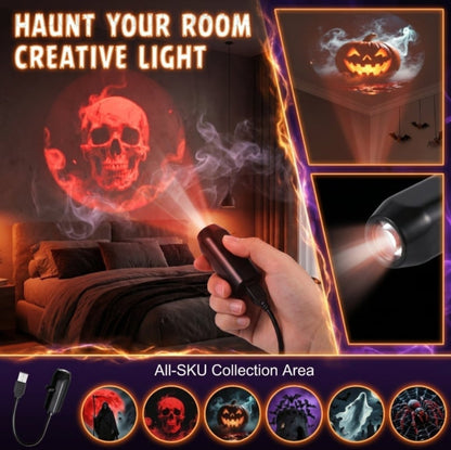 😱Halloween Projector Light – 6 Spooky Projection Patterns