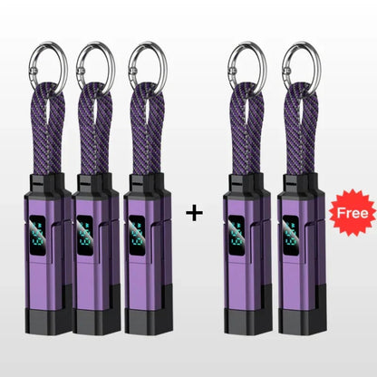 4-in-1 Digital Display Keychain Charging Cable🔋📱