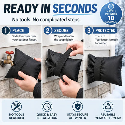 ❄️ Outdoor Faucet Cover | Winter Freeze Protection Insulated Spigot Protector