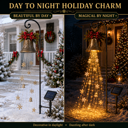 🎄🔔Christmas Bell Cascade Solar Yard Light✨