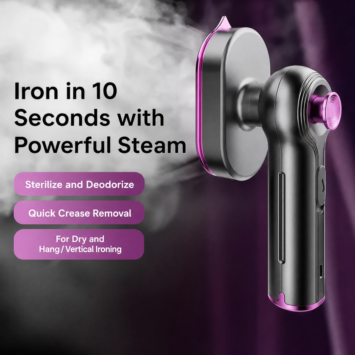 Improved Clothes Steam Iron (2026 Model) – Portable Travel Steam Iron