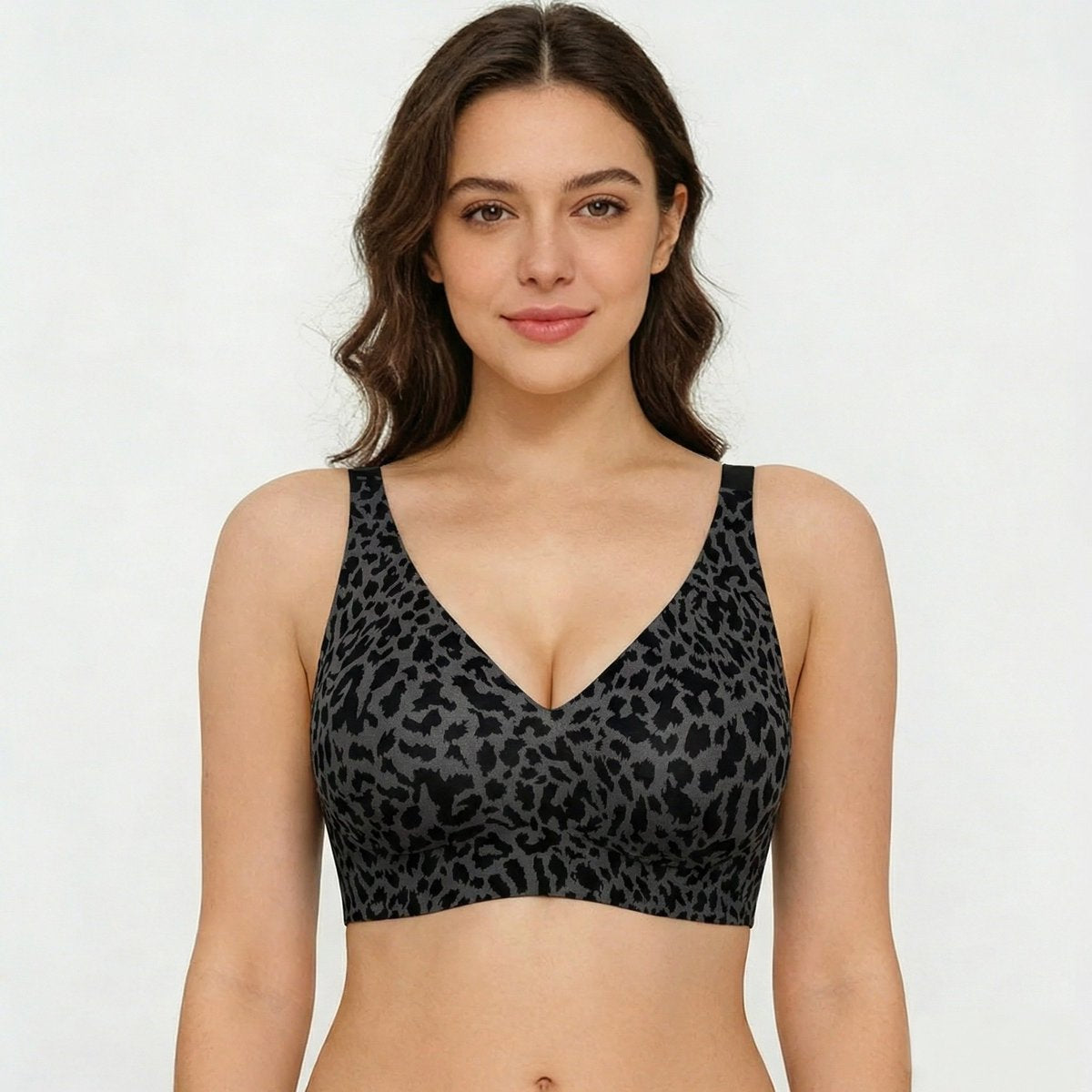 🏆Super Firming Leopard Print Jelly Bra | Women Wirefree Bras 👍No More Sagging Breasts