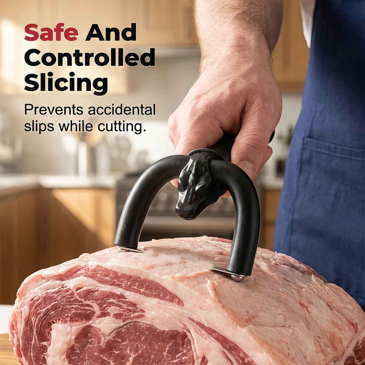 🥩 Handheld Fat Trimmer for Beef & Pork, Portable Meat Fat Remover Tool, Easy Brisket Trimming BBQ Kitchen Gadget