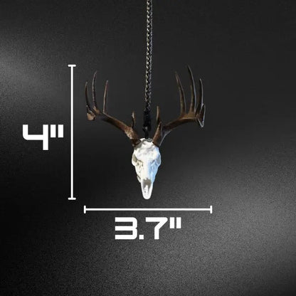 Whitetail Deer Skull Rearview Mirror Hanger
