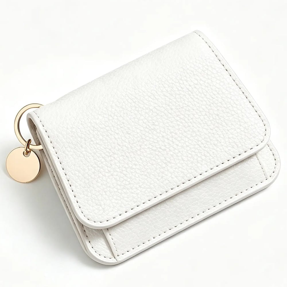 Women's Elegant Minimalist Short Slim Wallet All-match Trendy Mini 3 Bifold Purse Blocking Card Holder Money Clip ID Window Compact Coin Purse Ideal Gift