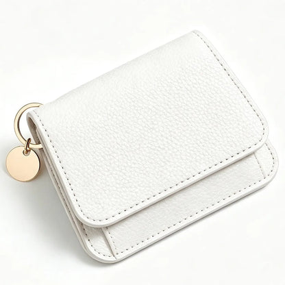Women's Elegant Minimalist Short Slim Wallet All-match Trendy Mini 3 Bifold Purse Blocking Card Holder Money Clip ID Window Compact Coin Purse Ideal Gift