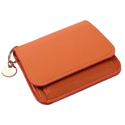Women's Elegant Minimalist Short Slim Wallet All-match Trendy Mini 3 Bifold Purse Blocking Card Holder Money Clip ID Window Compact Coin Purse Ideal Gift