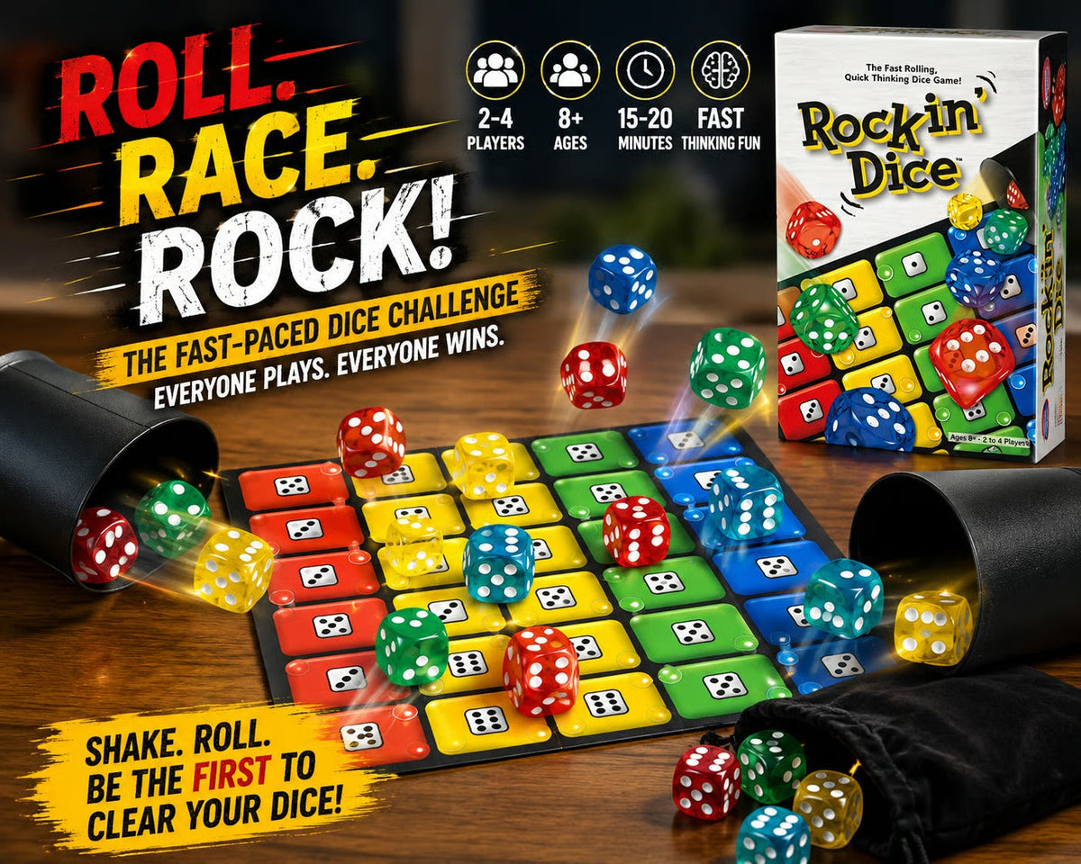 🎲Rock Dice Game 🔥 Dice Rolling Board Game