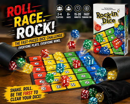 🎲Rock Dice Game 🔥 Dice Rolling Board Game