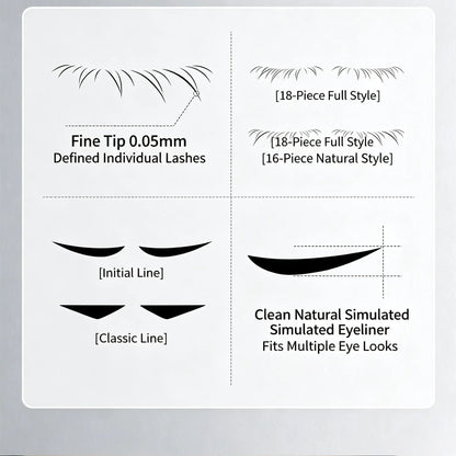 💋3-in-1 Kit: Eyeliner and Lower Lash Stamp
