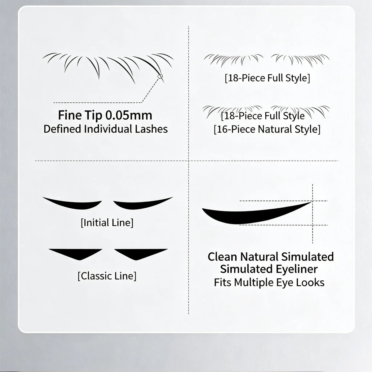 💋3-in-1 Kit: Eyeliner and Lower Lash Stamp
